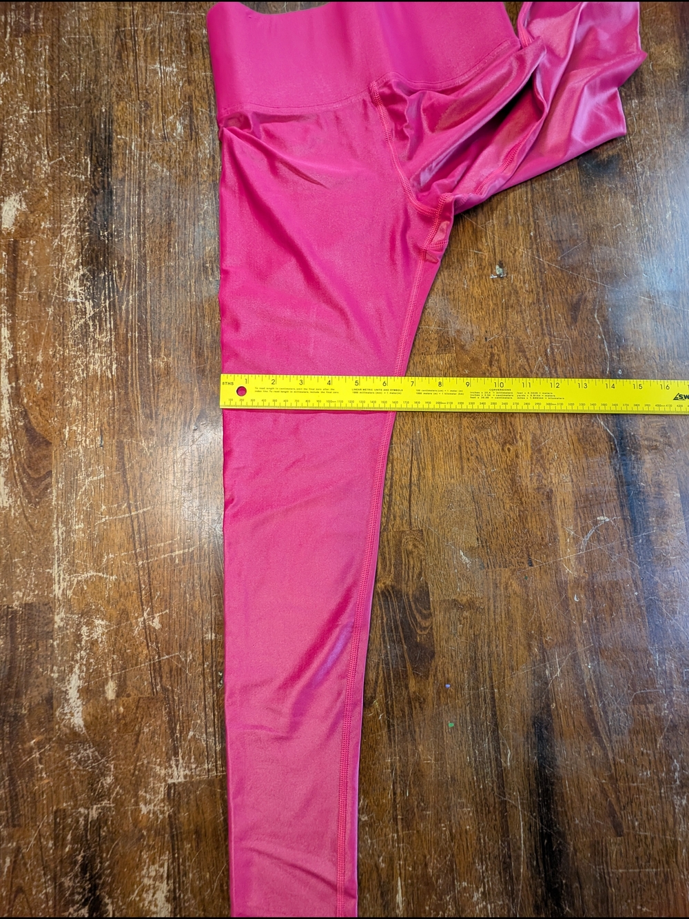 Carbon38 Dark Pink High Shine Leggings Size XS Activewear Athleisure Yoga Gym - Picture 4 of 7